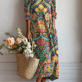 Élisabeth | Robe longue à médaillon oriental