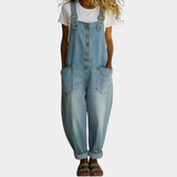 Nadine | Salopette en denim délavé