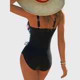 Maillot de Bain à Haute Élasticié avec Détail Croisé