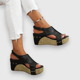 Mia | Sandales à plateau vintage