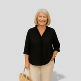 Delphine | Blouse Douce avec Volants