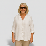 Delphine | Blouse Douce avec Volants