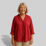 Delphine | Blouse Douce avec Volants