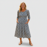 Blanche | Robe Midi Marine