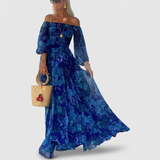 Béatrice | Robe Florale À Epaule Dénudée