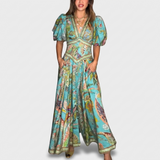 Léonie | Robe Maxi à Manches Bouffantes
