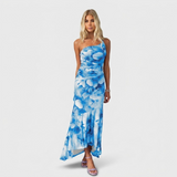Blanche | Robe à Épaules Plissées
