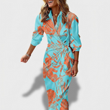 Béatrice | Robe portefeuille imprimée