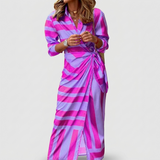 Béatrice | Robe portefeuille imprimée