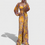 Delphine | Robe Fleurie à Col V