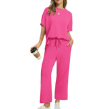 Eliza™ - Ensemble Décontracté Top et Pantalon