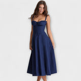 Zipporas - Robe bustier cintrée avec un imprimé floral moderne de printemps