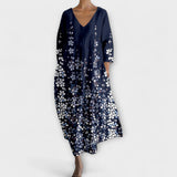 Corinne | Robe longue à imprimé artistique
