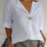 Angela™ | Blouse V-Décolleté Légère