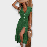 Robe midi à pois chic