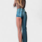 Astra - Shorts en denim asymétriques tendance avec une bretelle