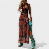 Frais - Robe midi unique avec col drapé