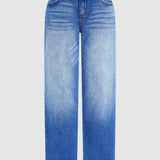 Jeans à taille moyenne et coupe droite