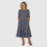 Nicole | Robe midi imprimée à poches
