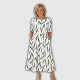 Nicole | Robe midi imprimée à poches