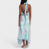 Everly - Ensemble top à col halter et jupe midi asymétrique