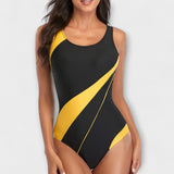Maillot de Bain Une Pièce Sportif avec Découpe au Dos