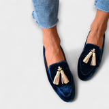 Quinnlyn - Mocassins d'inspiration vintage avec franges