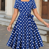 Marguerite™ | Robe pois élégante confortable intemporelle