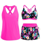 Maren | Ensemble de Tankini-Bikini & Couverture en Trois Pièces