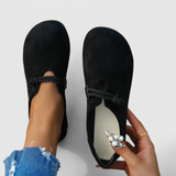 Christine | Sandale fermée en daim beige