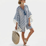 Salomé - Ensemble rayé blouse et shorts