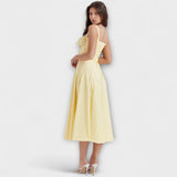 Zipporas - Robe bustier cintrée avec un imprimé floral moderne de printemps