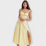 Zipporas - Robe bustier cintrée avec un imprimé floral moderne de printemps