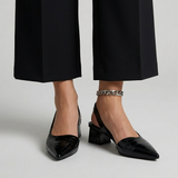 Véronique | Escarpins slingback façon croco