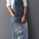 Demi™ - Robe Salopette en Denim Décontractée