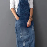 Demi™ - Robe Salopette en Denim Décontractée