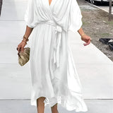 Monica | Flowing Chiffon V-Neck Dress