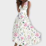 Romy - Robe Florale à Col V