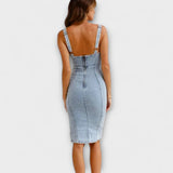 Anna - Robe en denim avec bretelles réglables