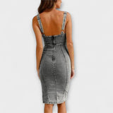 Anna - Robe en denim avec bretelles réglables
