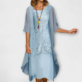 Danielle - Élégante robe en chiffon à deux pièces