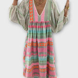 Robe Hermine Vibrante Lâche