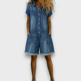 Marie-Claire | Combishort en denim délavé