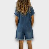 Marie-Claire | Combishort en denim délavé