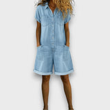 Marie-Claire | Combishort en denim délavé