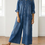 Sylvie | Combinaison en denim délavé