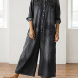 Sylvie | Combinaison en denim délavé