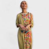 Elveria – Robe maxi avec cardigan assorti