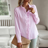 Aurora | Ruffled Button-Up Blouse