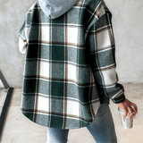Estefanía | Checked Hoodie Blouse